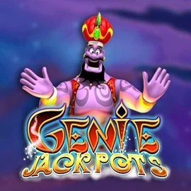 Official Jackpots logo: Genie Jackpots by Blueprint Gaming at SpinDog Casino