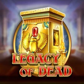 Legacy of Dead slot logo by Play'n GO at SpinDog Casino