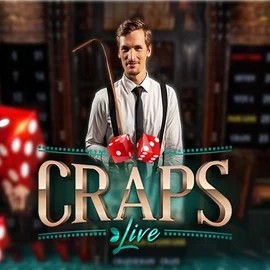 Live Casino logo of Live Craps from Evolution at SpinDog Casino