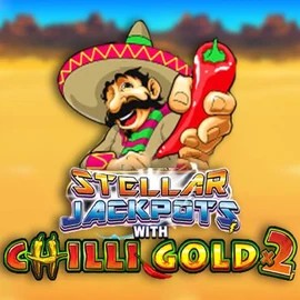 Stellar Jackpots with Chilli Gold x2 logo – Jackpots by Lightning Box Game at SpinDog Casino