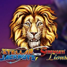 Stellar Jackpots with Serengeti Lions by Lightning Box Game, showcased at spinsdogs.nl – game logo